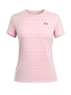 Under Armour Pink Logo Print T-Shirt Size M Athletic Top